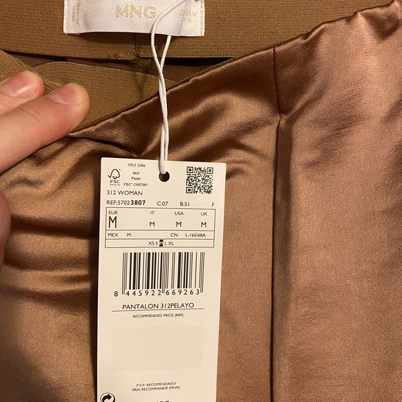 Mango women's satin pants / trousers- size M (medium)- NWT - Picture 5 of 5